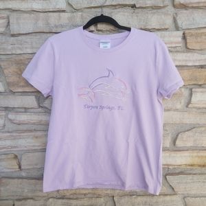 Vintage Y2K Novelty Florida Baby Tee Shirt Top Dolphin